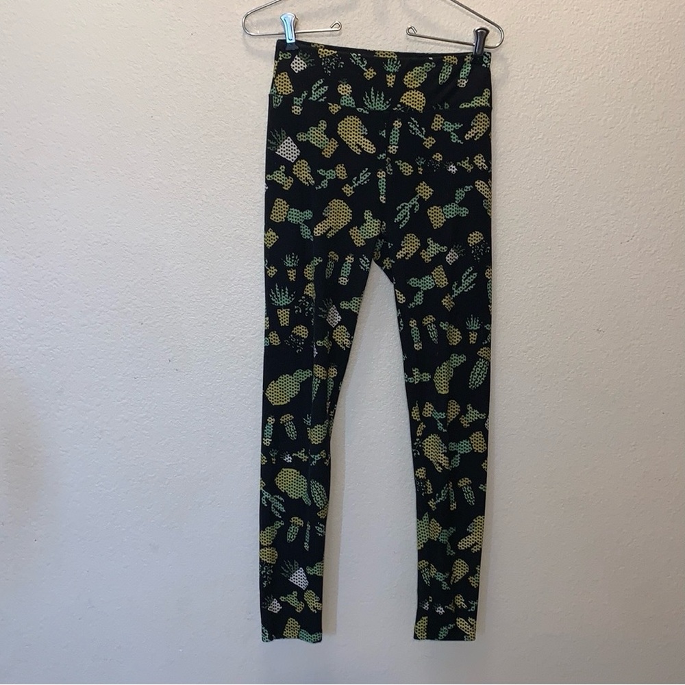 Lularoe Cactus Print stretchy casual leggings